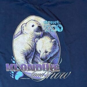 Vintage 1995 Denver Zoo Klondike & Snow Polar Bear T-Shirt